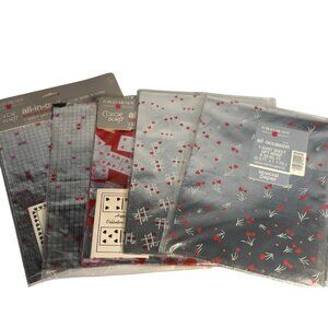 VTG American Greetings Color Burst Valentine Gift Wrap Set 5 Sheets 8.33 sq ft